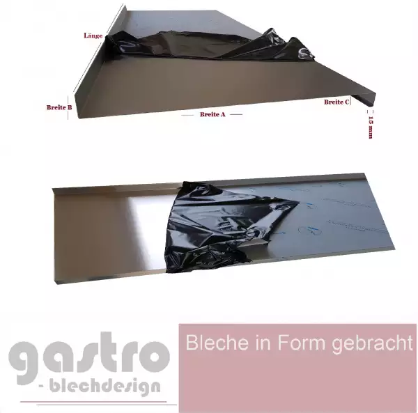 Abdeckung Arbeitsplatte Edelstahltisch Abdeckplatte gastro